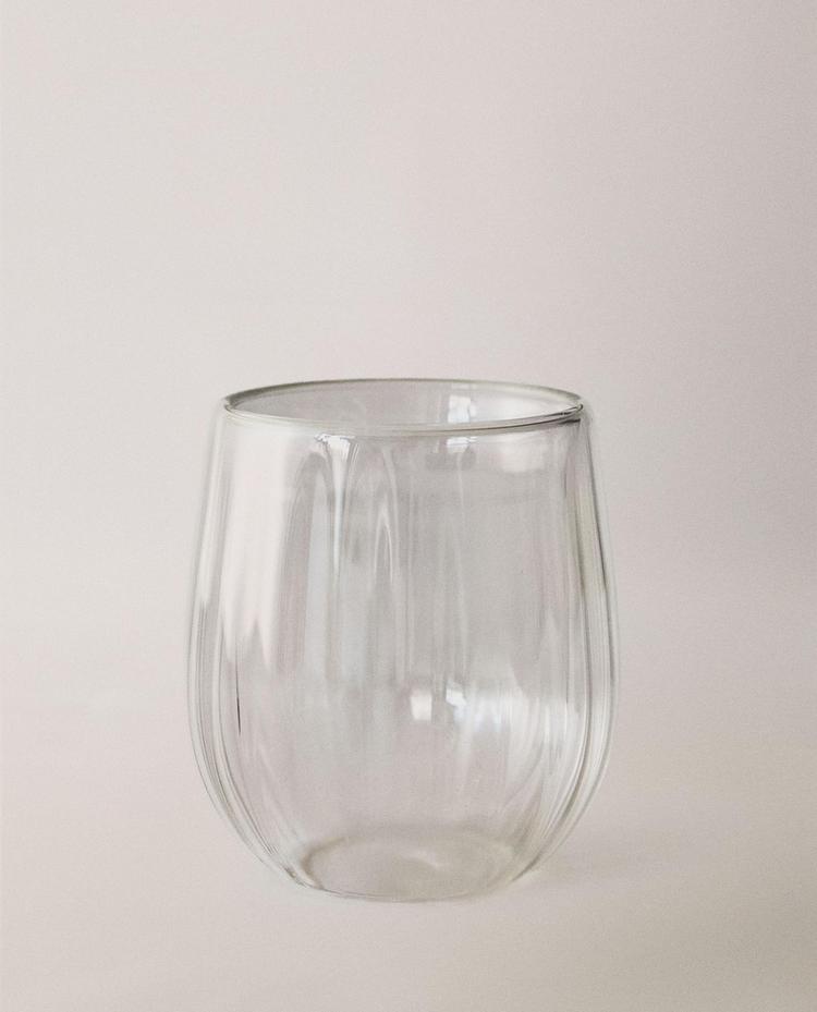 DOUBLE-WALL BOROSILICATE TUMBLER WITH LINES