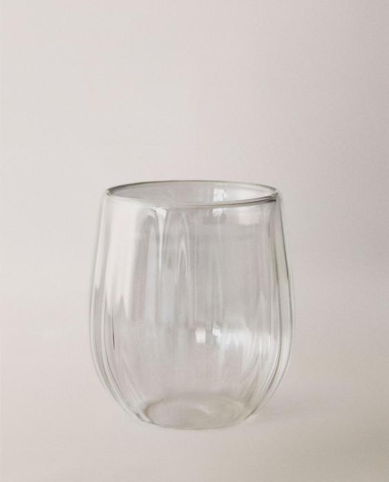 DOUBLE-WALL BOROSILICATE TUMBLER WITH LINES