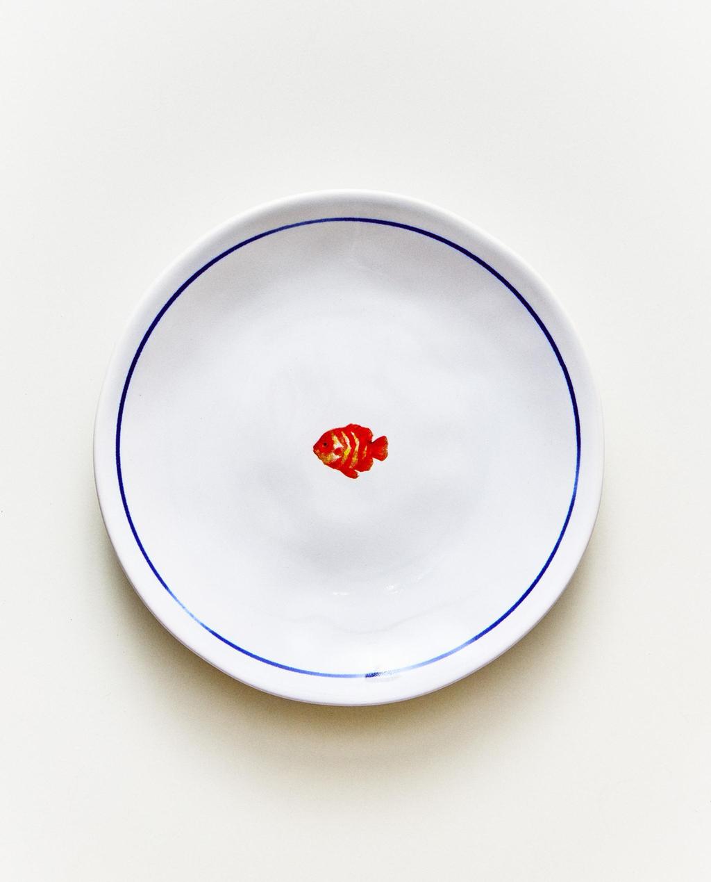 PLATO PAN GRES ANIMAL MARINO