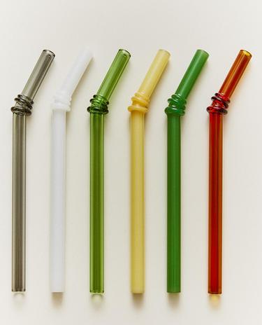 PACK PAJITAS VIDRIO COLORES (PACK 6)