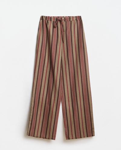 STRIPED COTTON AND LINEN TROUSERS | KATHARINE POLE