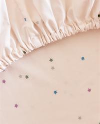 LENÇOL DE BAIXO INFANTIL DE ALGODÃO COM ESTRELAS