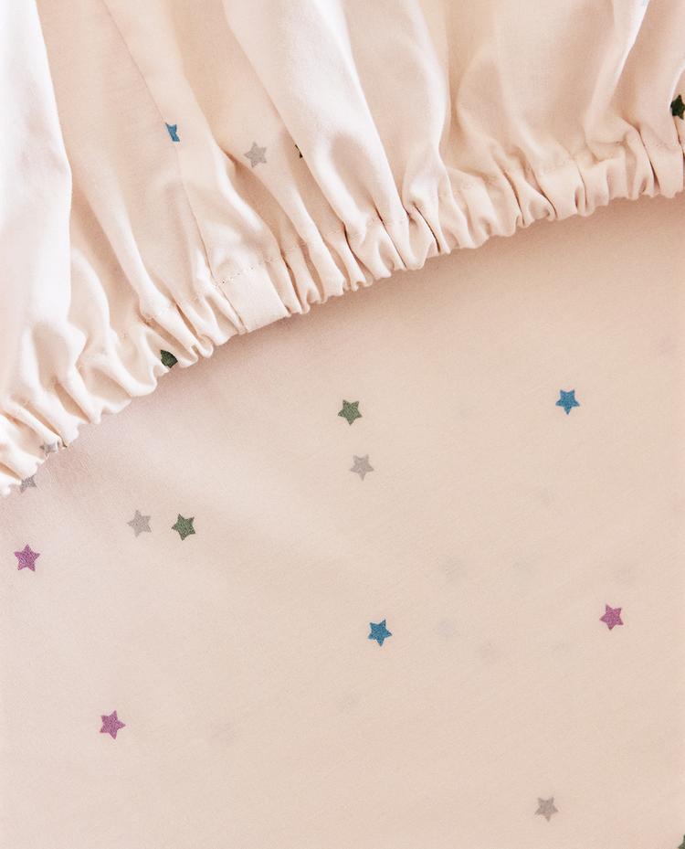 DRAP-HOUSSE ENFANT COTON ÉTOILES