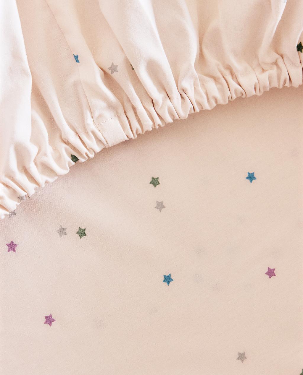 KIDS' STARS COTTON FITTED SHEET