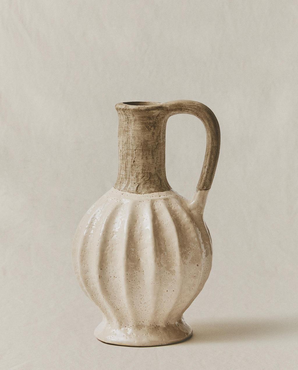 RUSTIC DECORATIVE CERAMIC JUG