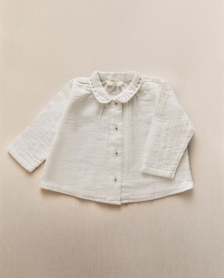 CAMISA BEBÉ ALGODÓN MUSELINA