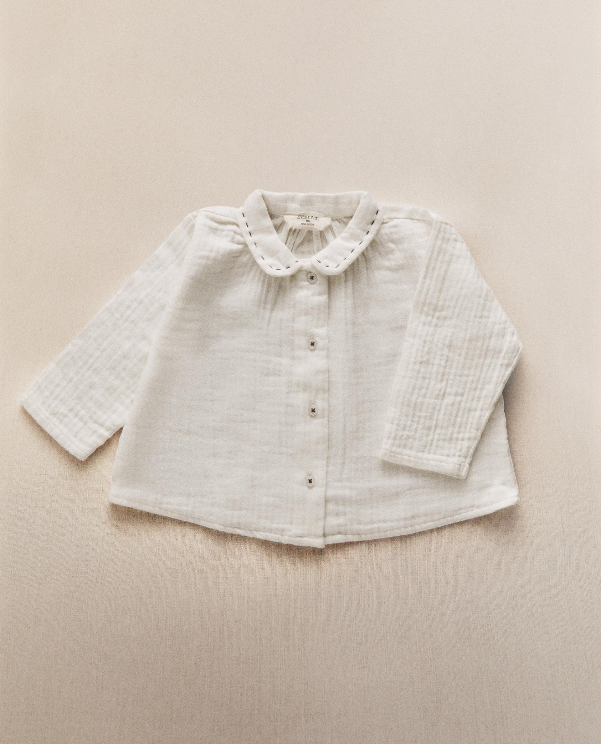 CAMISA BEBÉ ALGODÓN MUSELINA