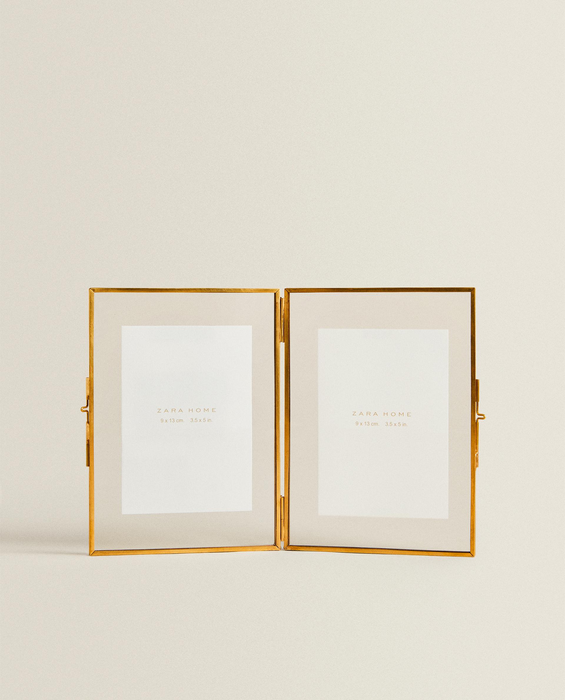 ２点 新品 ザラホーム ミラー 写真立て フォトフレーム ZARA HOME】ダブルゴールド フレーム (ZARA HOME/フォトフレーム