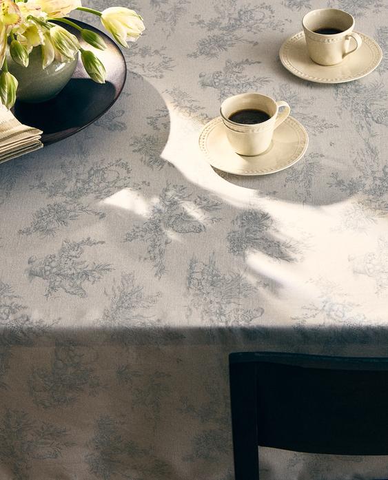 TOILE COTTON TABLECLOTH