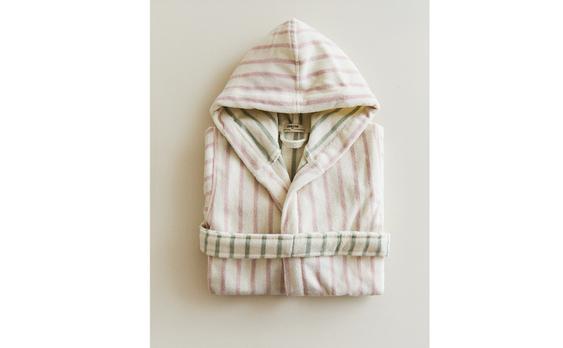 KIDS' REVERSIBLE STRIPED BATHROBE