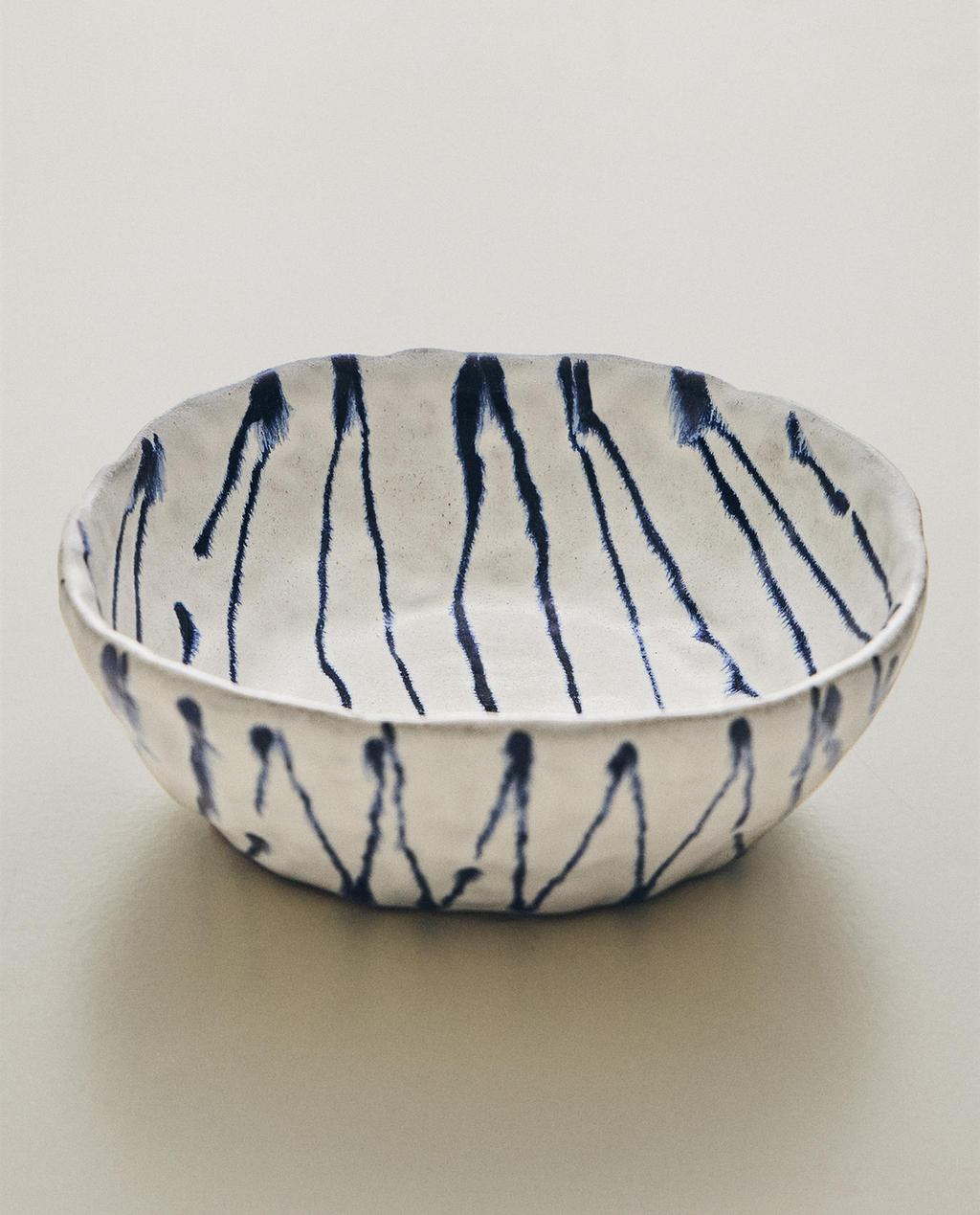 STRIPED EARTHENWARE BOWL