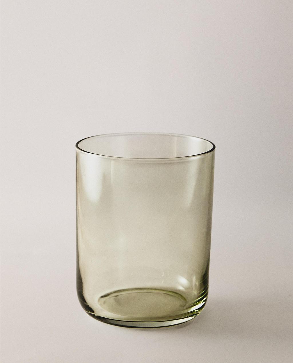 COLOURED GLASS TUMBLER