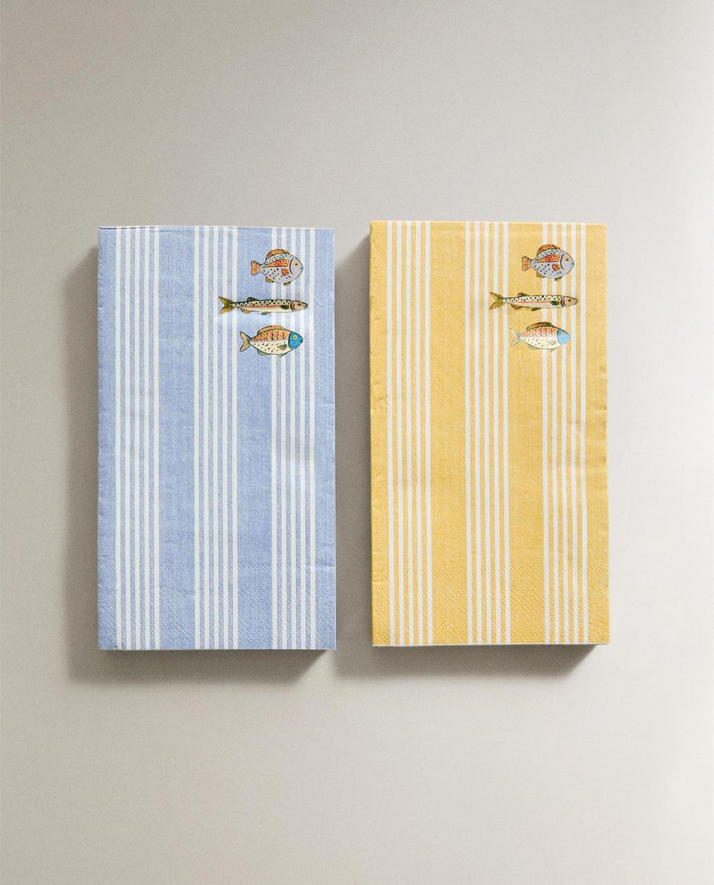 PACK OF FISH PRINT PAPER NAPKINS (PACK OF 30)