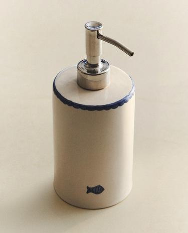 DISTRIBUTEUR SAVON CÉRAMIQUE POISSON