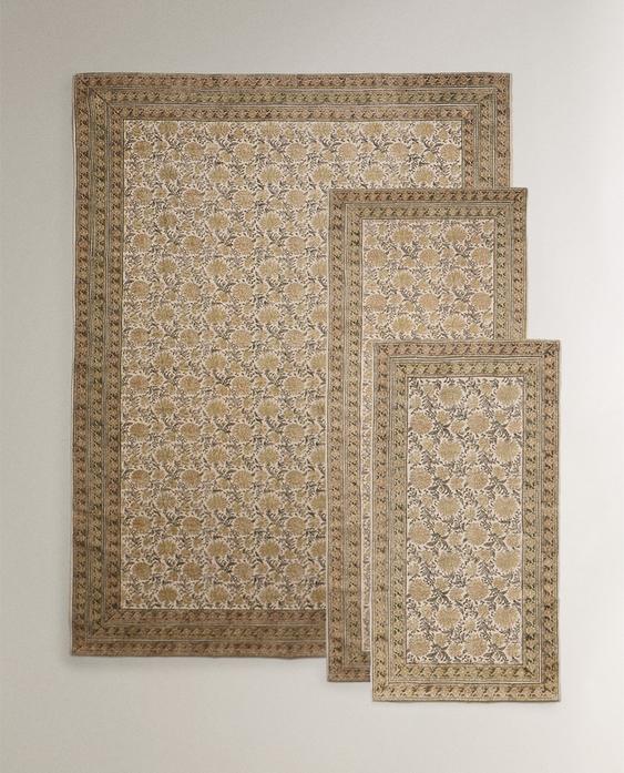 ALFOMBRA ALGODÓN ESTAMPADO FLORAL