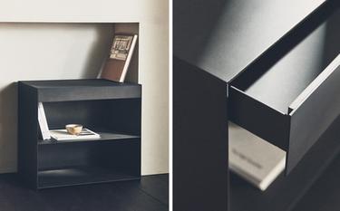 NACHTTISCH METALL SCHUBLADE