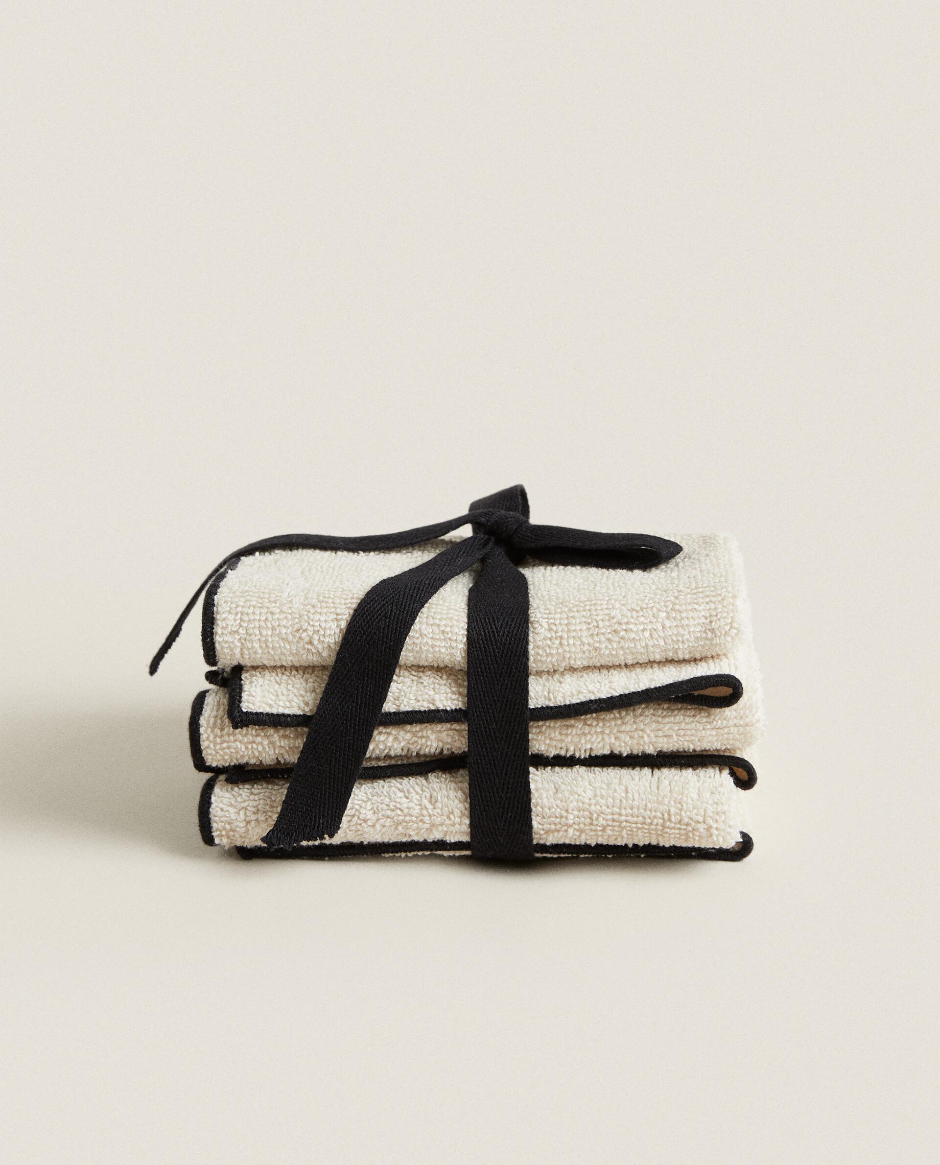 コットン オーバーロック バニティタオル (3枚セット） | Zara