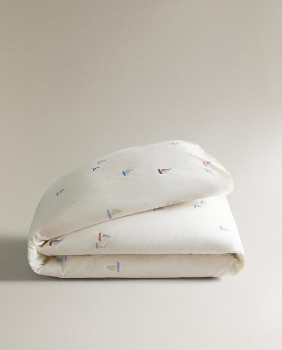 KIDS' COTTON BOAT DUVET COVER