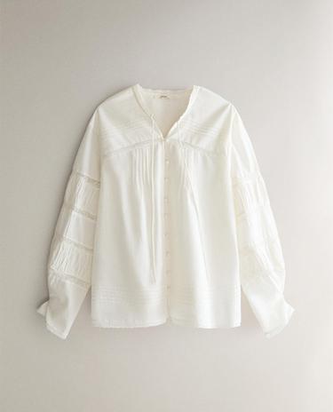 LACE COTTON SHIRT