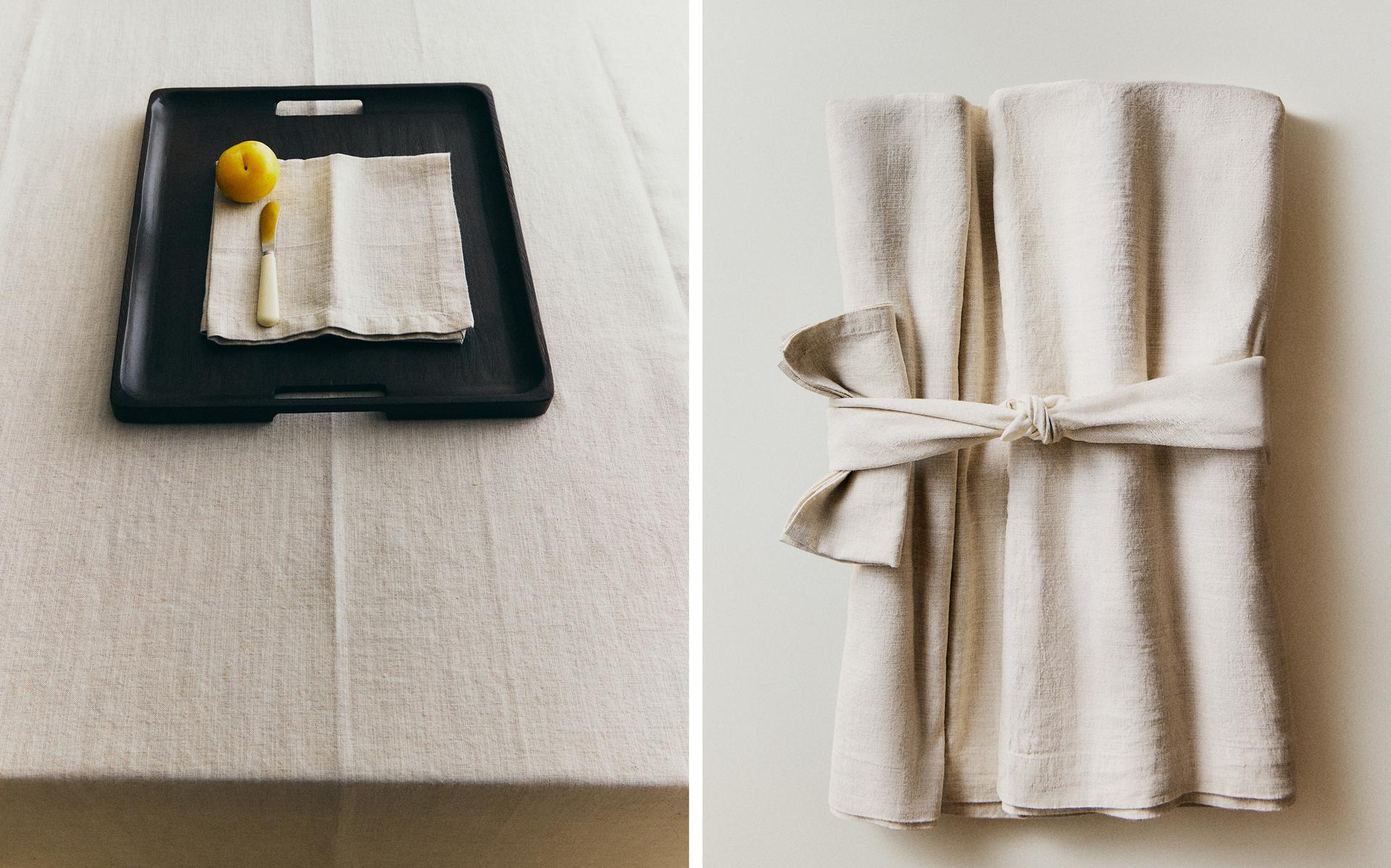 FADED LINEN TABLECLOTH