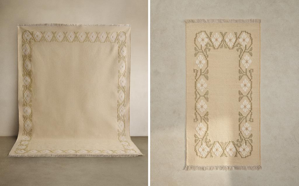 ALFOMBRA JACQUARD FLORES