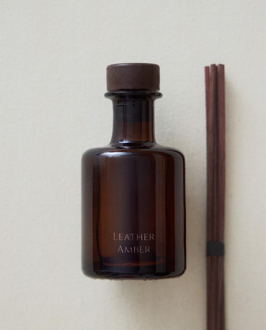 (95 ML) DIFFUSEUR À BÂTONNETS LEATHER AMBER