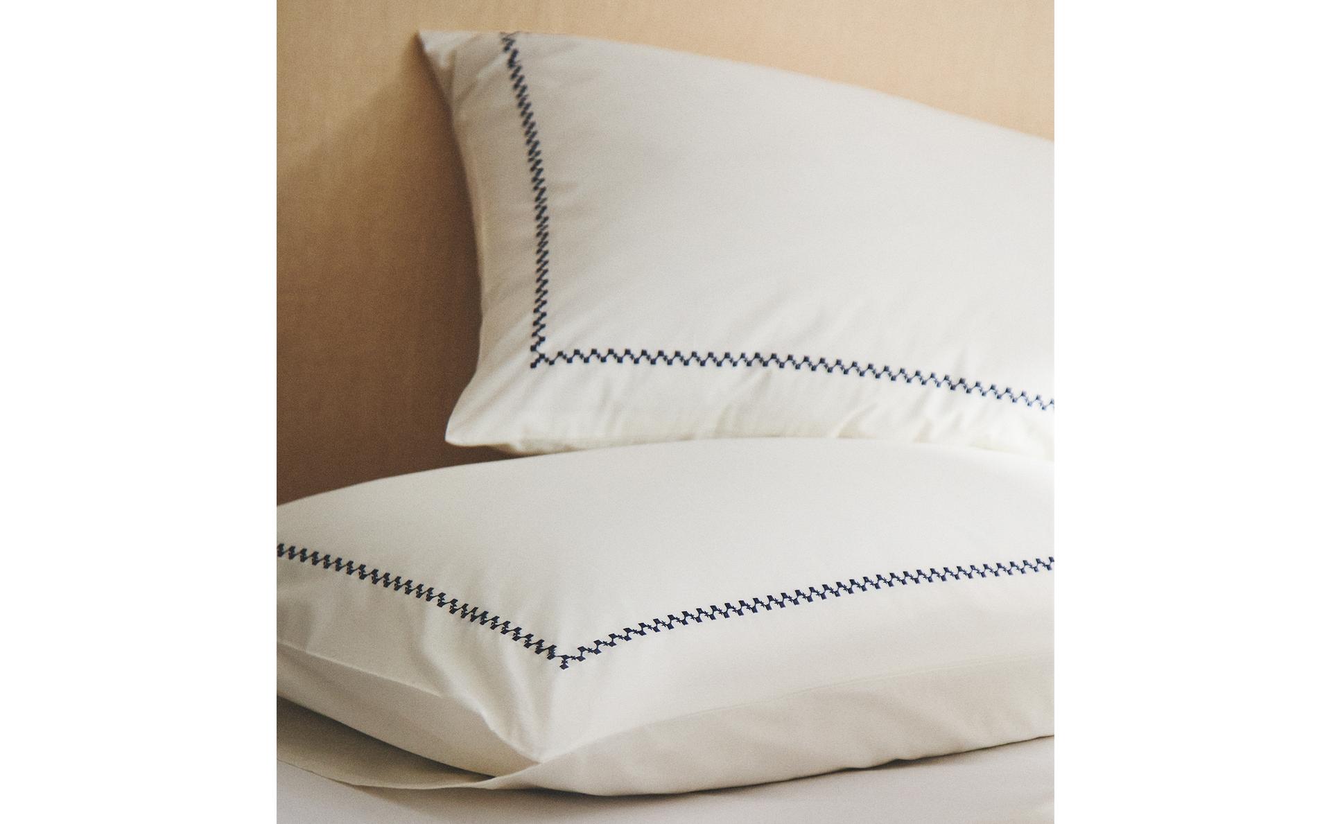 EMBROIDERED BORDER PILLOWCASE