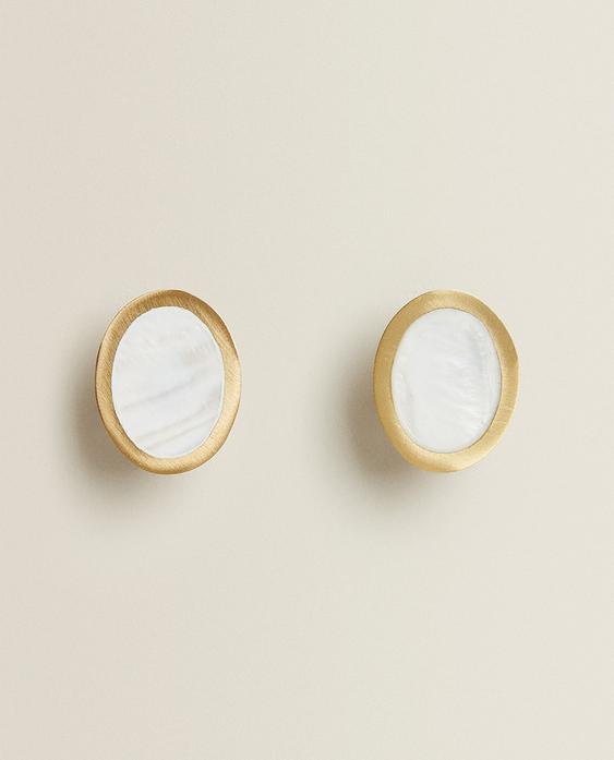 PACK OF OVAL MOTHER-OF-PEARL DOOR KNOBS (PACK OF 2)