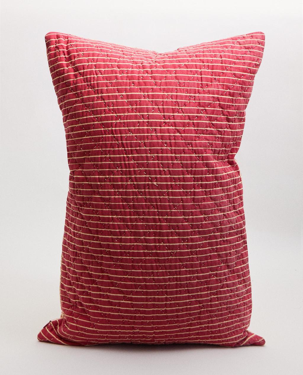 FLORAL AND STRIPED CUSHION COVER | KATHARINE POLE
