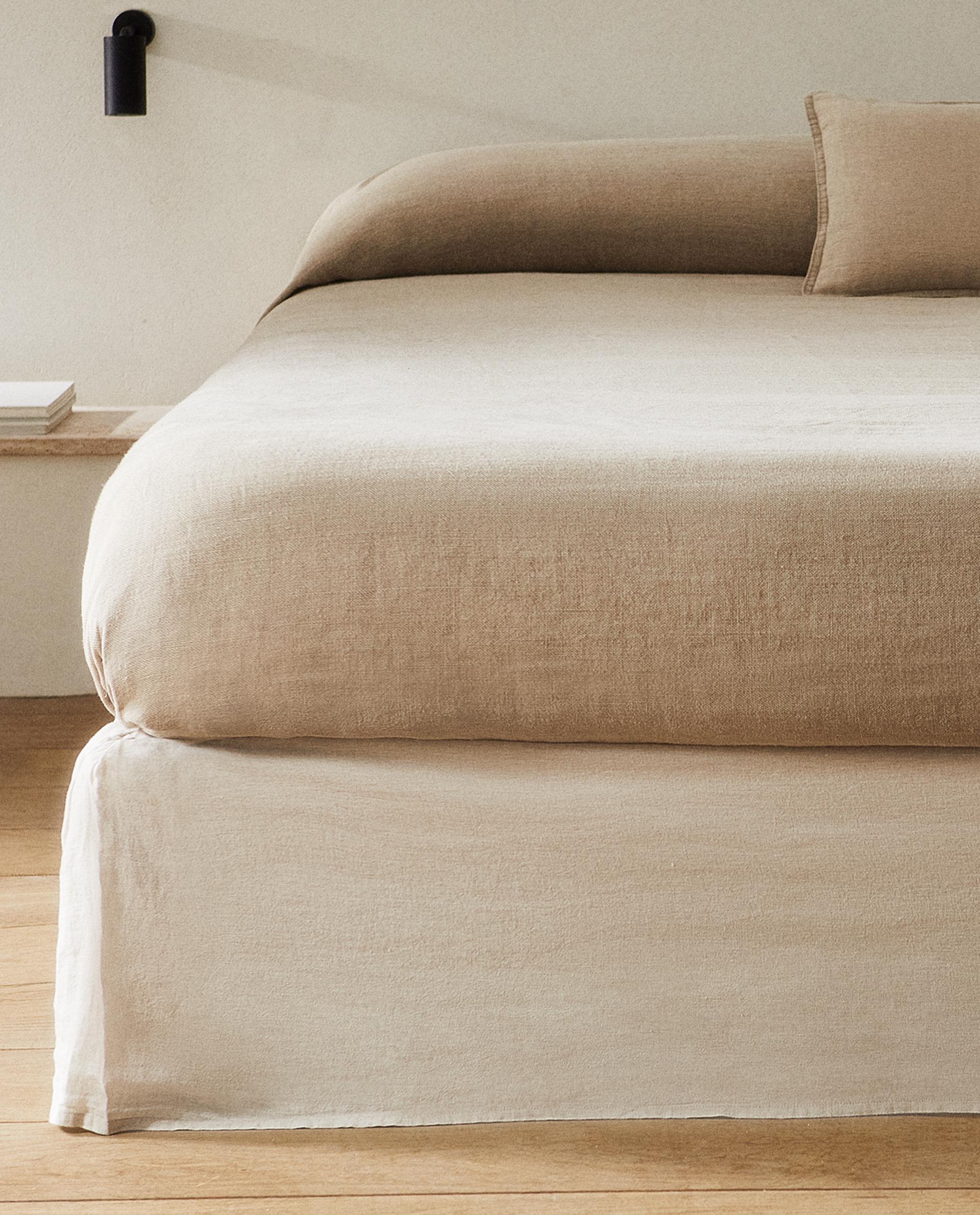 KING | FADED LINEN BEDSKIRT