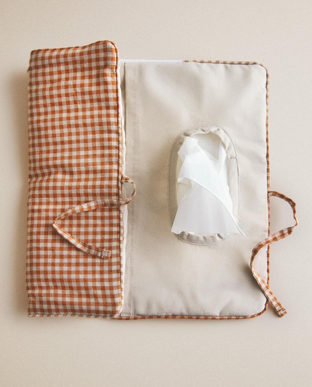 VICHY COTTON BABY WIPE HOLDER