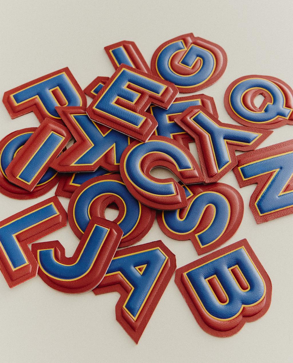 LEATHER ALPHABET PATCHES