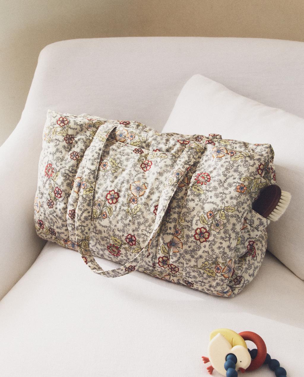 SAC À LANGER EN COTON À FLEURS
