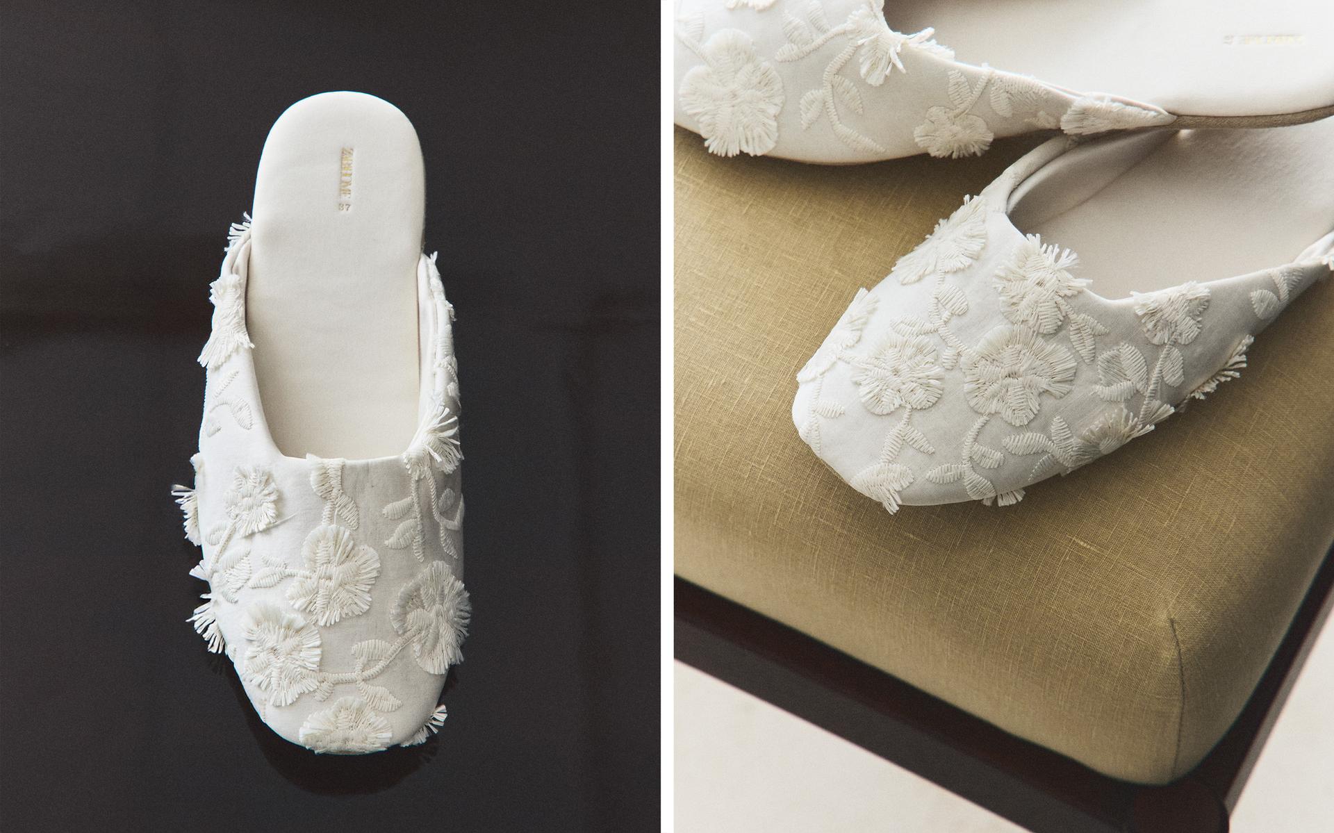 ZAPATILLA DESTALONADA FLORES SUELA PIEL