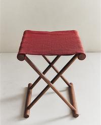 TABOURET PLIABLE EN BOIS ET COTON