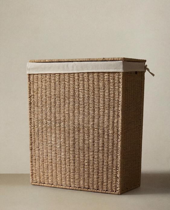 LAUNDRY BASKET WITH DOUBLE COMPARTMENT