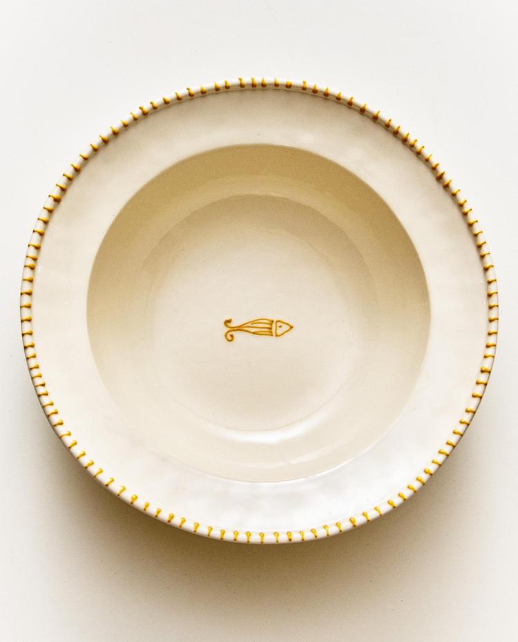 FISH EARTHENWARE SALAD BOWL