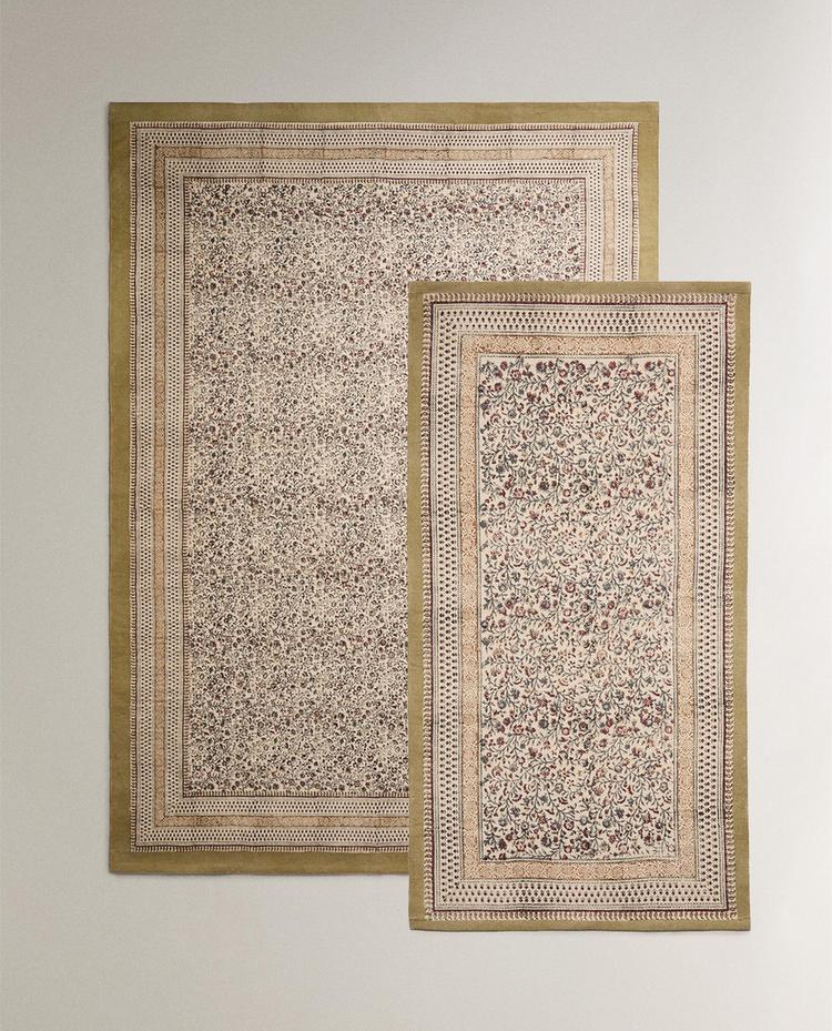 COTTON BLOCK PRINT RUG