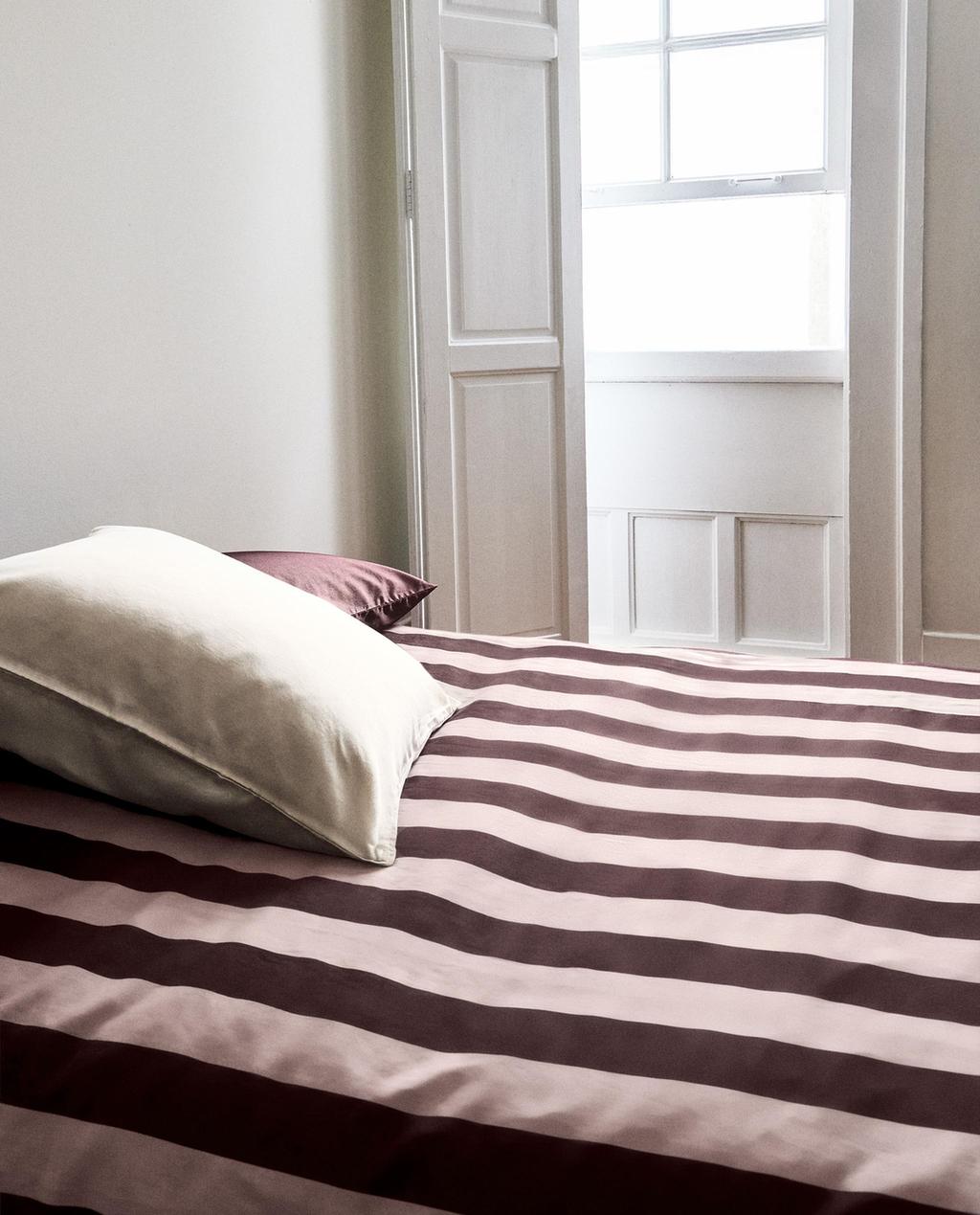 BETTBEZUG AUS BAUMWOLLE MIT STREIFEN IM WASHED-LOOK
