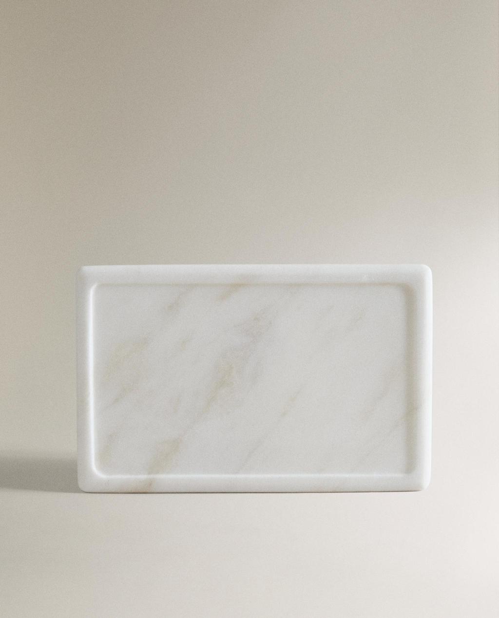 BADEZIMMERTABLETT AUS WEISSEM MARMOR