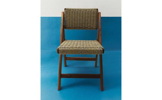 CHAISE PLIANTE EXTÉRIEUR TECK TRESSÉ
