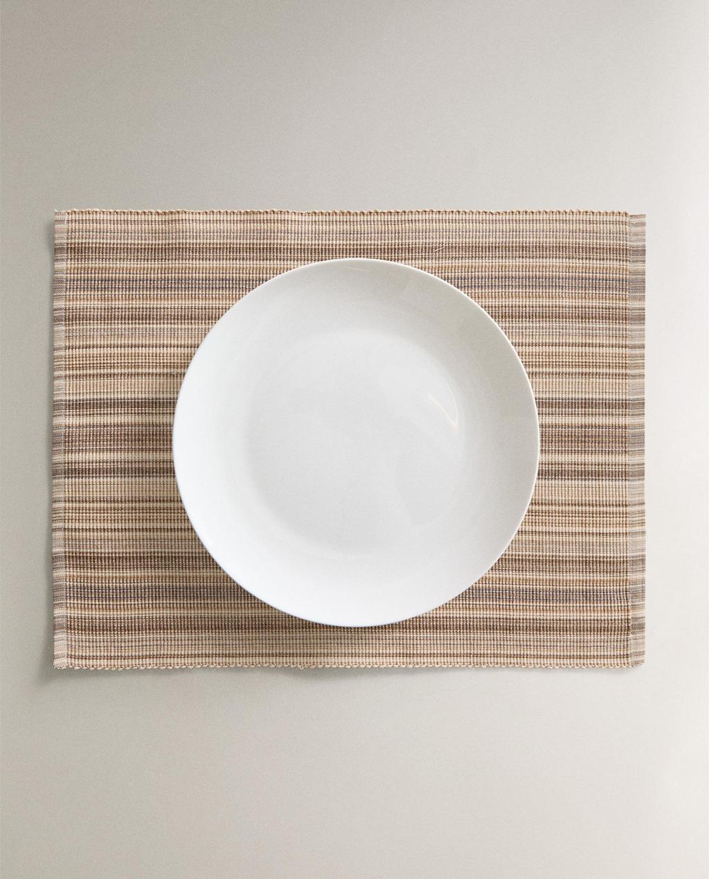 LOT SET DE TABLE RAYURES (LOT DE 2)
