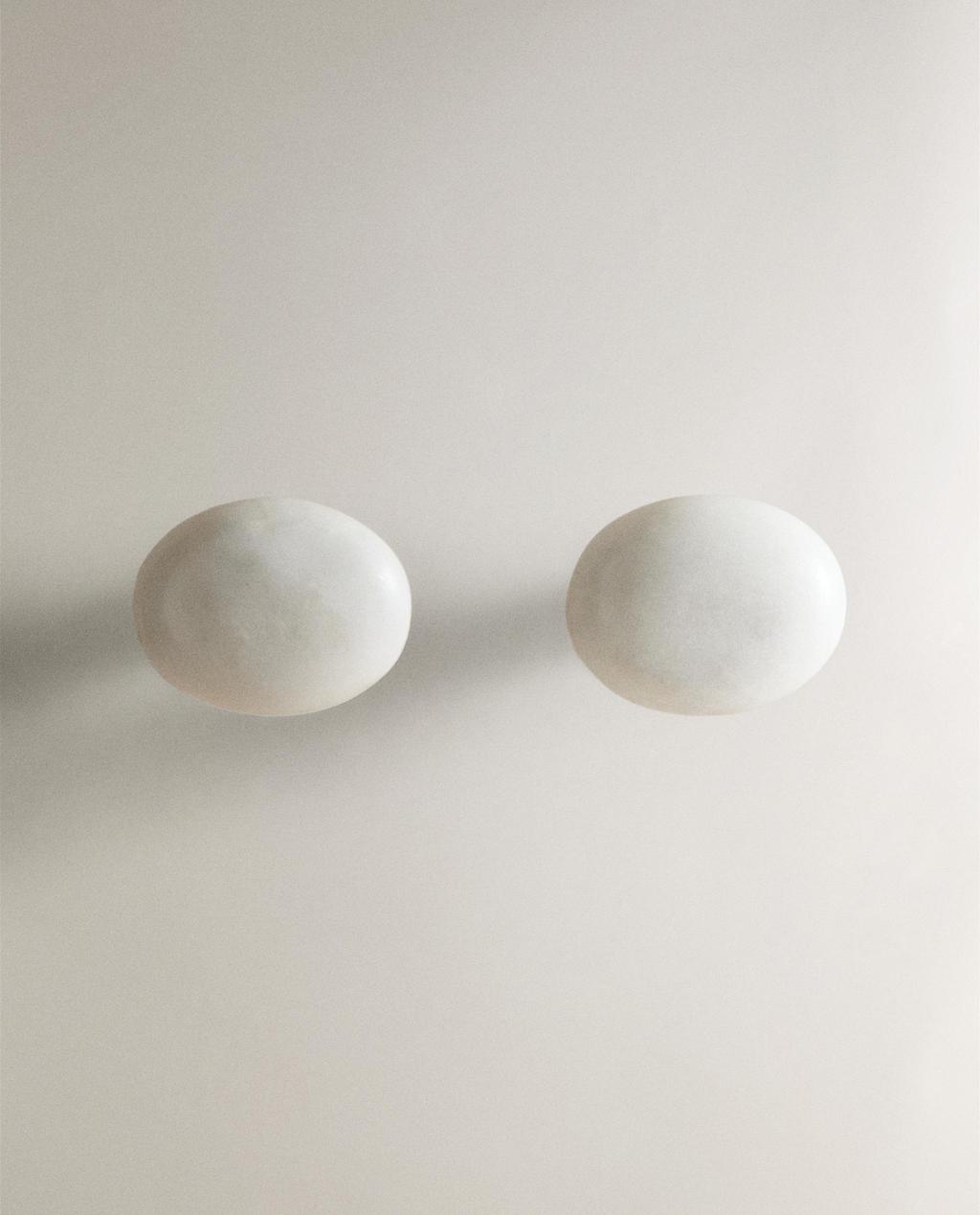 PACK OF OVAL MARBLE DOOR KNOBS (PACK OF 2)