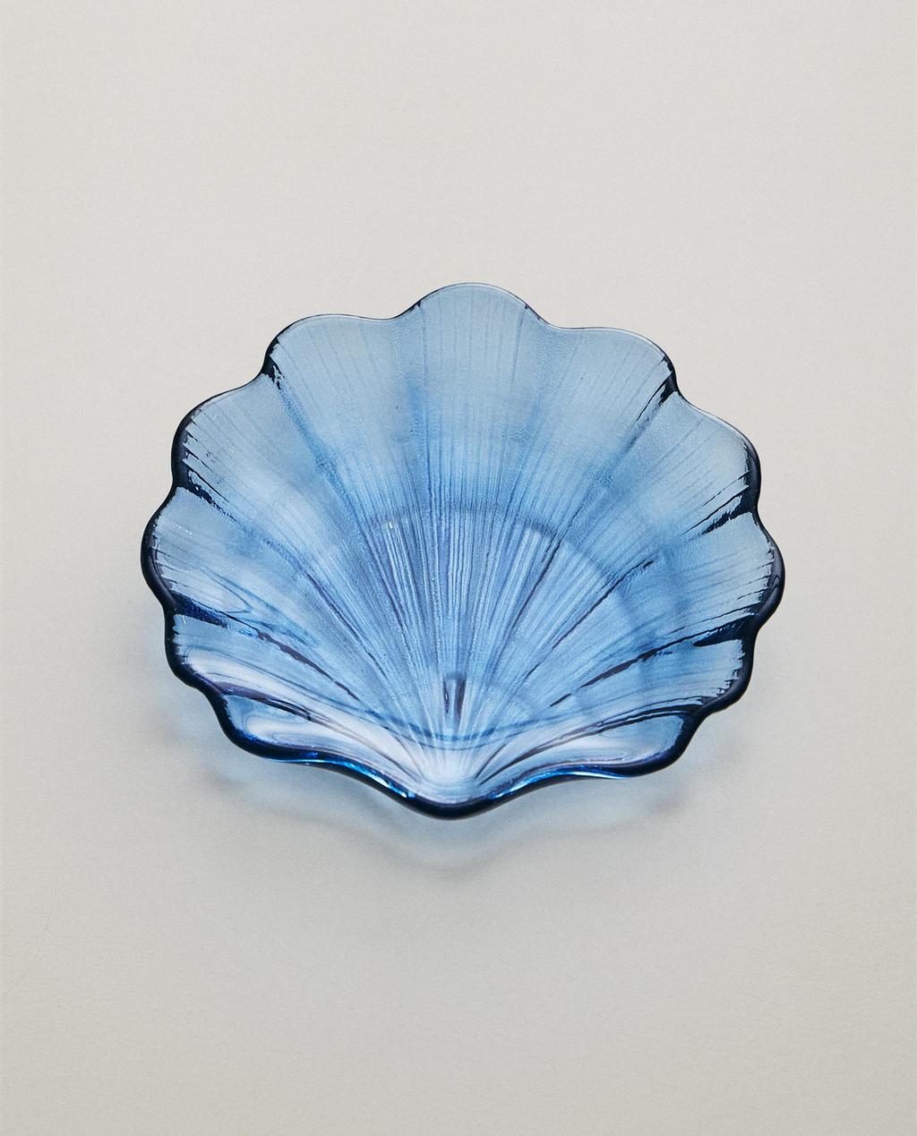 WAVY SHELL GLASS BOWL