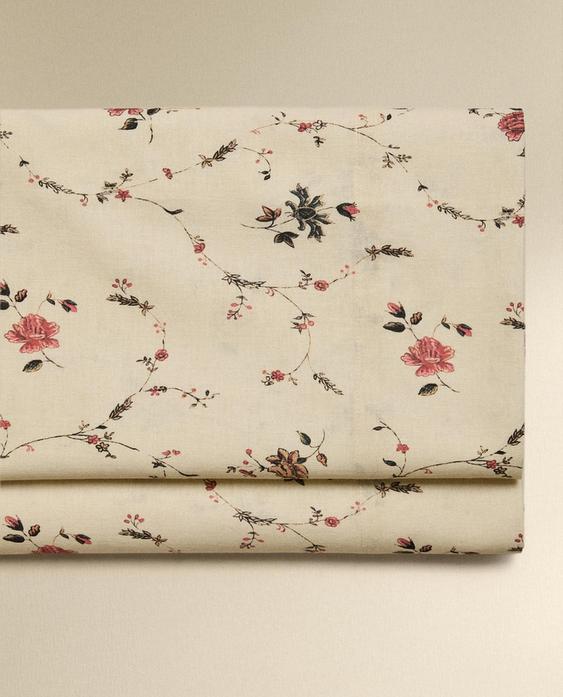 DRAP DE DESSUS COTON LIN FLEURS | KATHARINE POLE