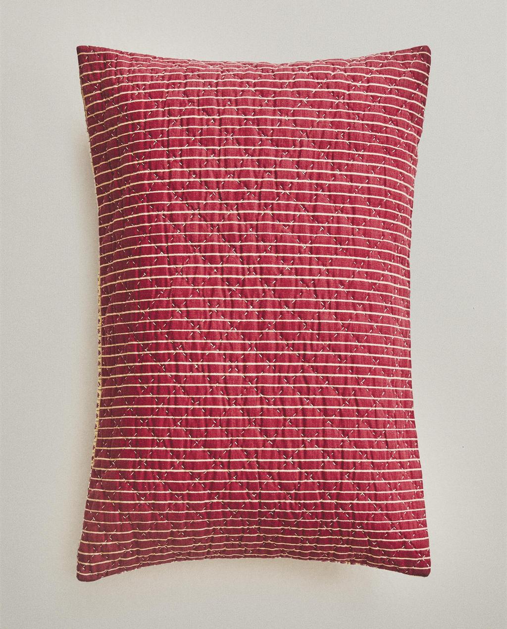 HOUSSE DE COUSSIN FLEURS ET RAYURES | KATHARINE POLE