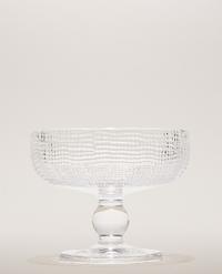 GLASS DESSERT CUP WITH RAISED DESIGN