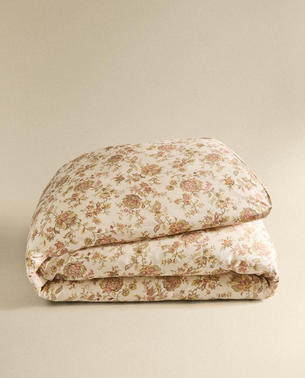 SATEEN FLORAL DUVET COVER