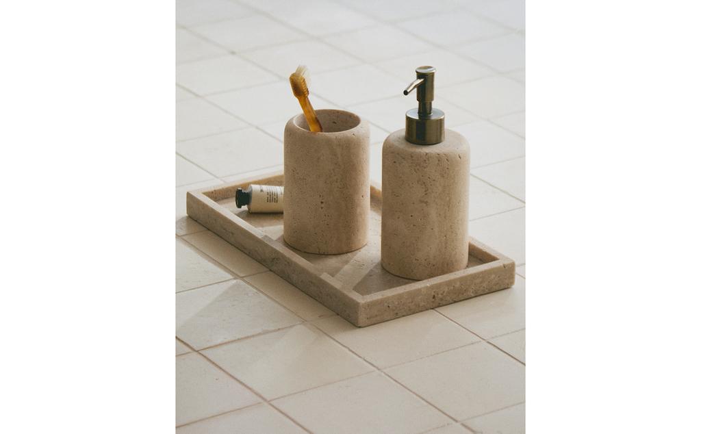 BEIGE MARBLE BATHROOM SET