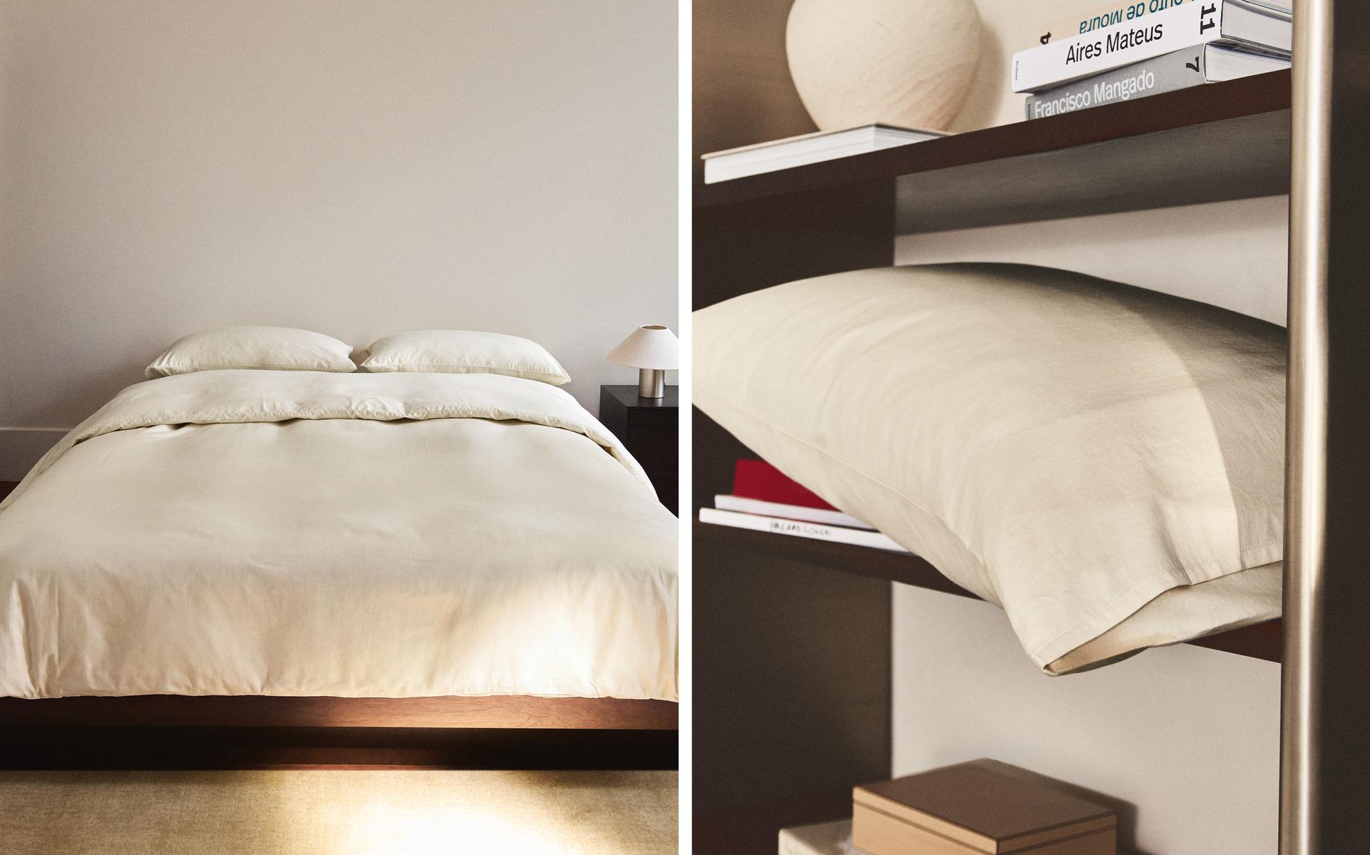 FADED-EFFECT SATEEN DUVET COVER (300 THREAD COUNT)